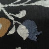 名古屋帯 六通柄 良品 正絹 花柄 松葉仕立て なごや帯 リサイクル帯 帯 黒_画像4