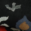 名古屋帯 六通柄 良品 正絹 花柄 松葉仕立て なごや帯 リサイクル帯 帯 黒_画像7