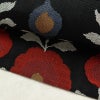 名古屋帯 六通柄 良品 正絹 花柄 松葉仕立て なごや帯 リサイクル帯 帯 黒_画像8