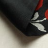 名古屋帯 六通柄 良品 正絹 花柄 松葉仕立て なごや帯 リサイクル帯 帯 黒_画像11