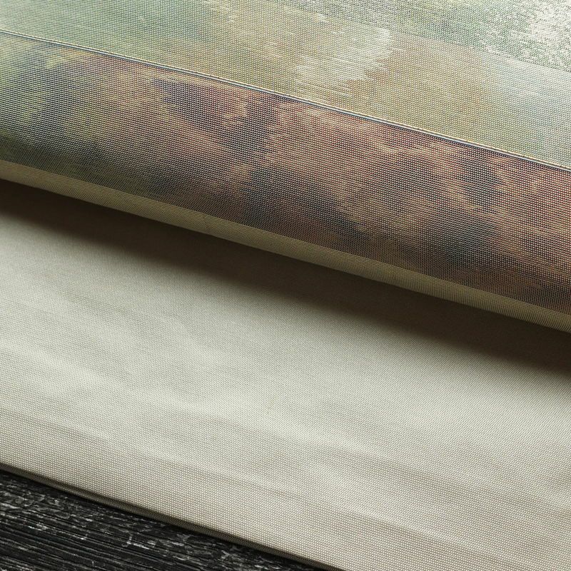 名古屋帯 太鼓柄 正絹 縞柄・線柄 名古屋仕立て なごや帯 リサイクル帯 帯 グレー_画像7