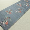 名古屋帯 六通柄 正絹 古典柄 名古屋仕立て なごや帯 リサイクル帯 帯 扇子 青・紺_画像8