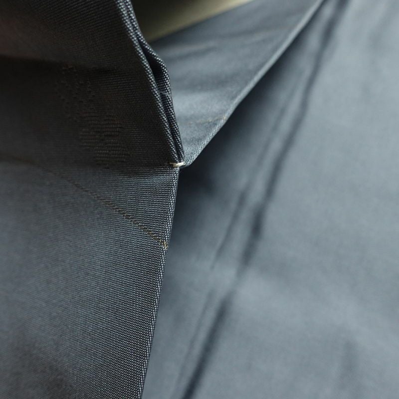 名古屋帯 六通柄 正絹 古典柄 名古屋仕立て なごや帯 リサイクル帯 帯 扇子 青・紺_画像20