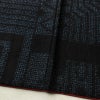 紬 正絹 幾何学柄・抽象柄 袷仕立て 身丈157.5cm 裄丈65cm リサイクル着物 着物 青・紺_画像13