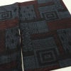 紬 正絹 幾何学柄・抽象柄 袷仕立て 身丈157.5cm 裄丈65cm リサイクル着物 着物 青・紺_画像14