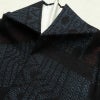 紬 正絹 幾何学柄・抽象柄 袷仕立て 身丈157.5cm 裄丈65cm リサイクル着物 着物 青・紺_画像18