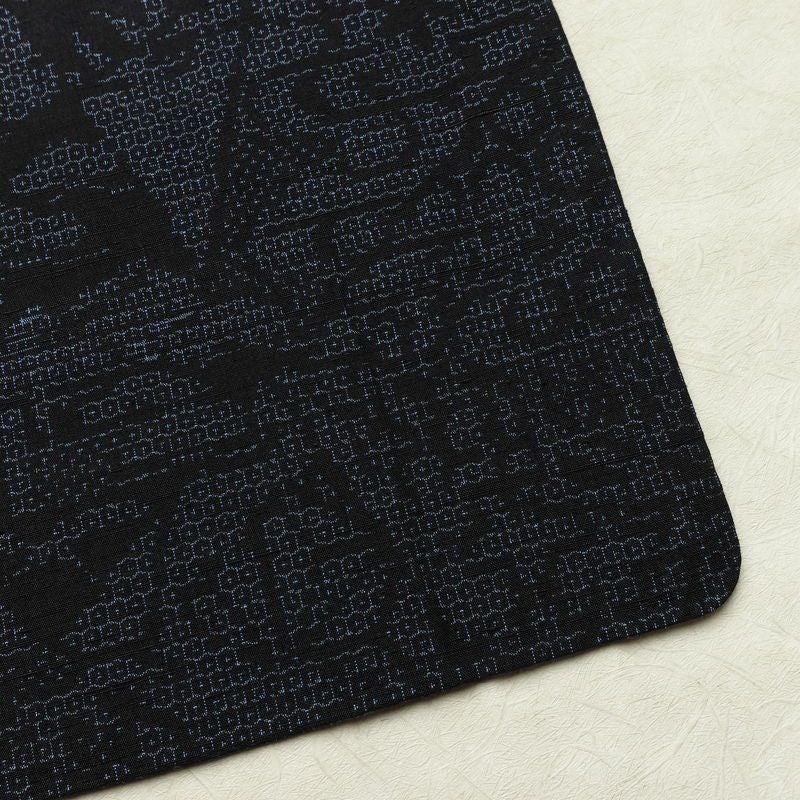 紬 良品 正絹 古典柄 袷仕立て 身丈162.5cm 裄丈63.5cm リサイクル着物 着物 青・紺_画像15