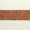 名古屋帯 全通柄 美品 正絹 木の葉・植物柄 名古屋仕立て なごや帯 リサイクル帯 帯 赤・朱_画像13
