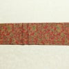 名古屋帯 全通柄 美品 正絹 木の葉・植物柄 名古屋仕立て なごや帯 リサイクル帯 帯 赤・朱_画像14