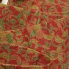 名古屋帯 全通柄 美品 正絹 木の葉・植物柄 名古屋仕立て なごや帯 リサイクル帯 帯 赤・朱_画像17
