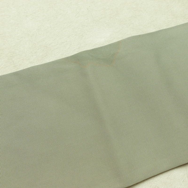 名古屋帯 太鼓柄 正絹 風景柄 名古屋仕立て なごや帯 リサイクル帯 帯 金彩 シンプル 緑・うぐいす色_画像12