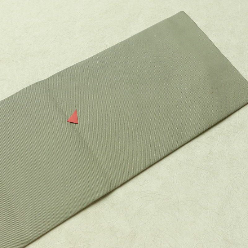 名古屋帯 太鼓柄 正絹 風景柄 名古屋仕立て なごや帯 リサイクル帯 帯 金彩 シンプル 緑・うぐいす色_画像13