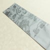 名古屋帯 六通柄 良品 正絹 花柄 名古屋仕立て なごや帯 リサイクル帯 帯 ブルーグレー グレー_画像15