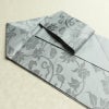 名古屋帯 六通柄 良品 正絹 花柄 名古屋仕立て なごや帯 リサイクル帯 帯 ブルーグレー グレー_画像20