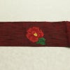 名古屋帯 六通柄 美品 正絹 花柄 名古屋仕立て なごや帯 リサイクル帯 帯 シンプル 小豆・エンジ_画像14