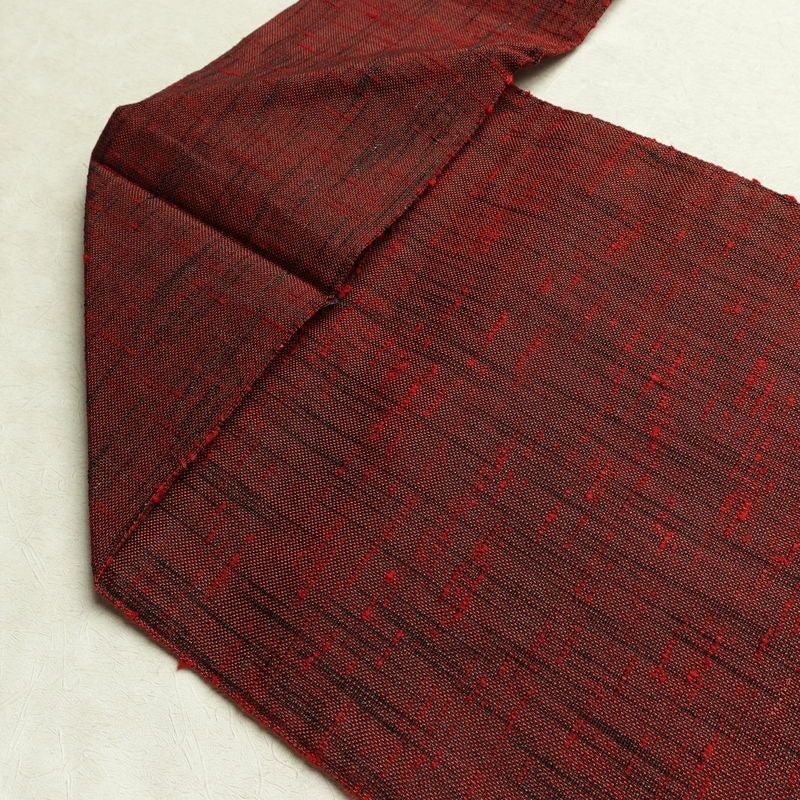 名古屋帯 六通柄 美品 正絹 花柄 名古屋仕立て なごや帯 リサイクル帯 帯 シンプル 小豆・エンジ_画像19