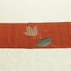 名古屋帯 太鼓柄 正絹 木の葉・植物柄 名古屋仕立て なごや帯 リサイクル帯 帯 モダン シンプル 洒落 橙_画像14