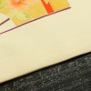 名古屋帯 太鼓柄 美品 落款入り 正絹 古典柄 名古屋仕立て なごや帯 リサイクル帯 帯 扇子 クリーム_画像13