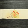 名古屋帯 太鼓柄 美品 落款入り 正絹 古典柄 名古屋仕立て なごや帯 リサイクル帯 帯 扇子 クリーム_画像15