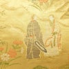 名古屋帯 六通柄 正絹 人物・動物柄 名古屋仕立て なごや帯 リサイクル帯 帯 黄・黄土色_画像4