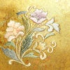 名古屋帯 太鼓柄 正絹 花柄 名古屋仕立て なごや帯 リサイクル帯 帯 刺繍 箔 黄・黄土色_画像4