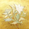 名古屋帯 太鼓柄 正絹 花柄 名古屋仕立て なごや帯 リサイクル帯 帯 刺繍 箔 黄・黄土色_画像5