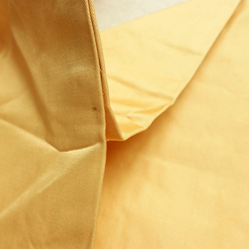 名古屋帯 太鼓柄 正絹 花柄 名古屋仕立て なごや帯 リサイクル帯 帯 刺繍 箔 黄・黄土色_画像19
