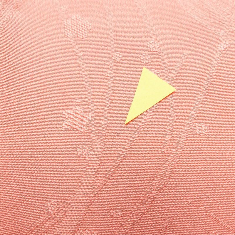 色無地 しつけ糸付き 一つ紋付き 正絹 木の葉・植物柄 袷仕立て 身丈156.5cm 裄丈64cm リサイクル着物 着物 お茶会 フォーマル ピンク_画像19