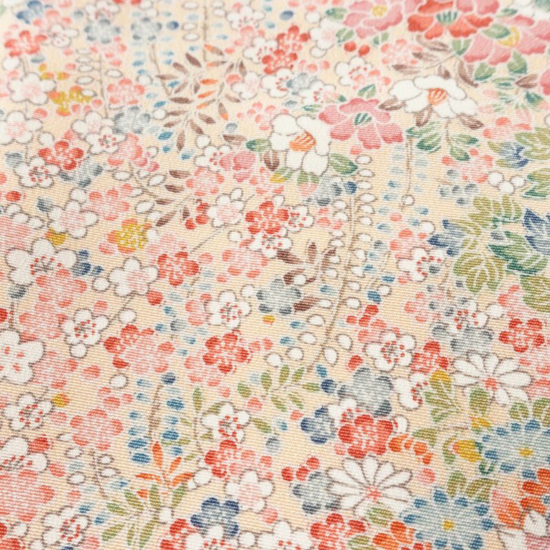 小紋 総柄 正絹 花柄 袷仕立て 身丈157.5cm 裄丈64.5cm リサイクル着物 着物 ピンク_画像9