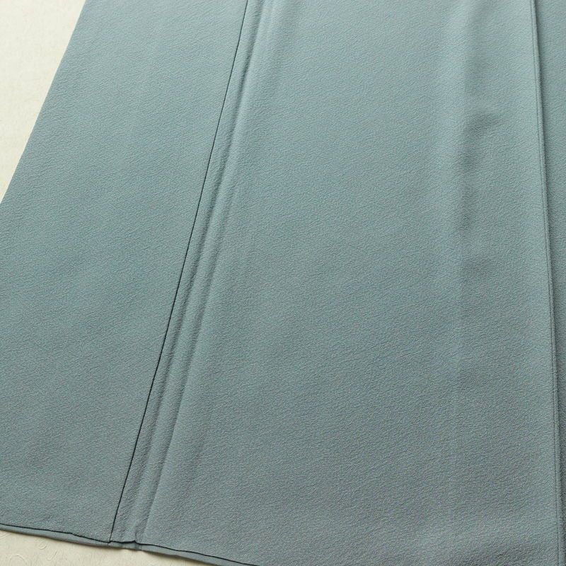 色無地 縮緬 一つ紋付き 丹後ちりめん 正絹 無地 袷仕立て 身丈160.5cm 裄丈63cm リサイクル着物 着物 お茶会 フォーマル 青・紺_画像4