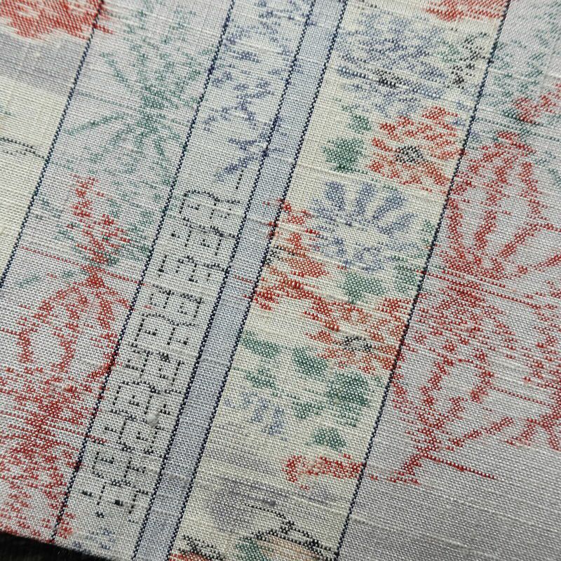 単衣 紬 正絹 縞柄・線柄 単衣仕立て 身丈160.5cm 裄丈64.5cm リサイクル着物 着物 青・紺_画像4