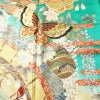 振袖 良品 金駒刺繍 正絹 蝶・昆虫柄 袷仕立て 身丈161cm 裄丈67cm リサイクル着物 着物 箔 金彩 成人式 二十歳の集い パーティー 華やか 緑・うぐいす色_画像6