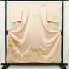 訪問着 美品 しつけ糸付き 正絹 古典柄 袷仕立て 身丈152cm 裄丈63.5cm リサイクル着物 着物 箔 金彩 入学式 卒業式 七五三 お宮参り フォーマル ピンク_画像1