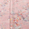 小紋 良品 しつけ糸付き 縮緬 正絹 風景柄 袷仕立て 身丈160.5cm 裄丈64.5cm リサイクル着物 着物 ピンク_画像6