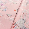 小紋 良品 しつけ糸付き 縮緬 正絹 風景柄 袷仕立て 身丈160.5cm 裄丈64.5cm リサイクル着物 着物 ピンク_画像10