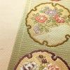 名古屋帯 六通柄 良品 正絹 古典柄 名古屋仕立て なごや帯 リサイクル帯 帯 引箔 雪輪 麻の葉 ベージュ_画像5