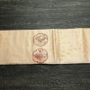 名古屋帯 六通柄 良品 正絹 古典柄 名古屋仕立て なごや帯 リサイクル帯 帯 引箔 雪輪 麻の葉 ベージュ_画像13