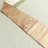 名古屋帯 六通柄 良品 正絹 古典柄 名古屋仕立て なごや帯 リサイクル帯 帯 引箔 雪輪 麻の葉 ベージュ_画像23