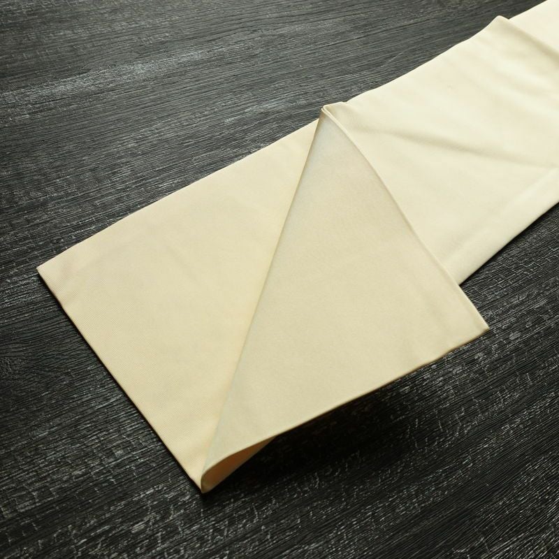 名古屋帯 太鼓柄 美品 正絹 人物・動物柄 名古屋仕立て なごや帯 リサイクル帯 帯 シンプル クリーム_画像16