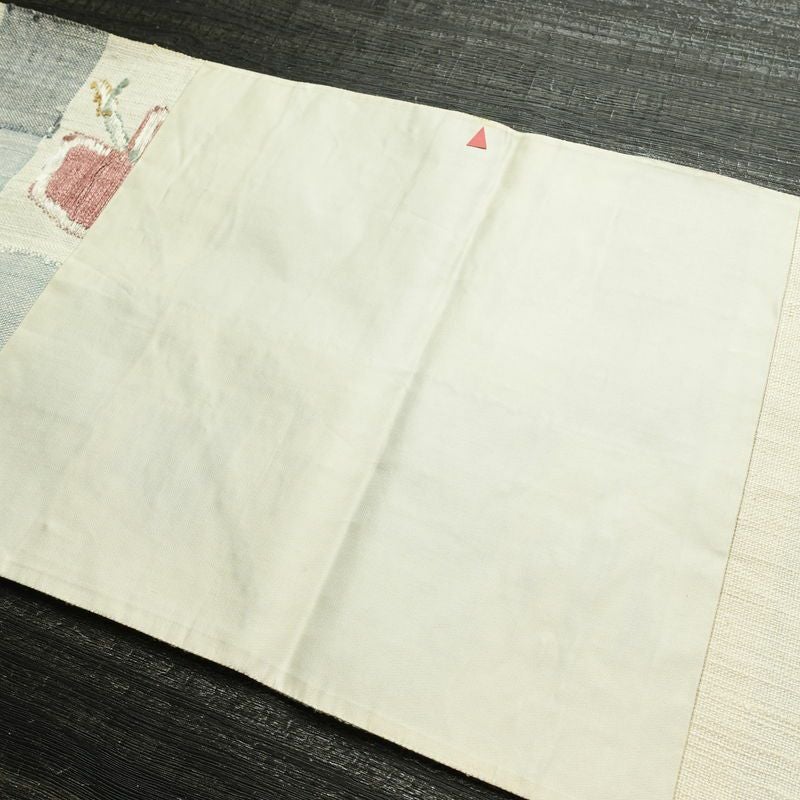 名古屋帯 六通柄 正絹 幾何学柄・抽象柄 松葉仕立て なごや帯 リサイクル帯 帯 モダン 多色使い_画像19