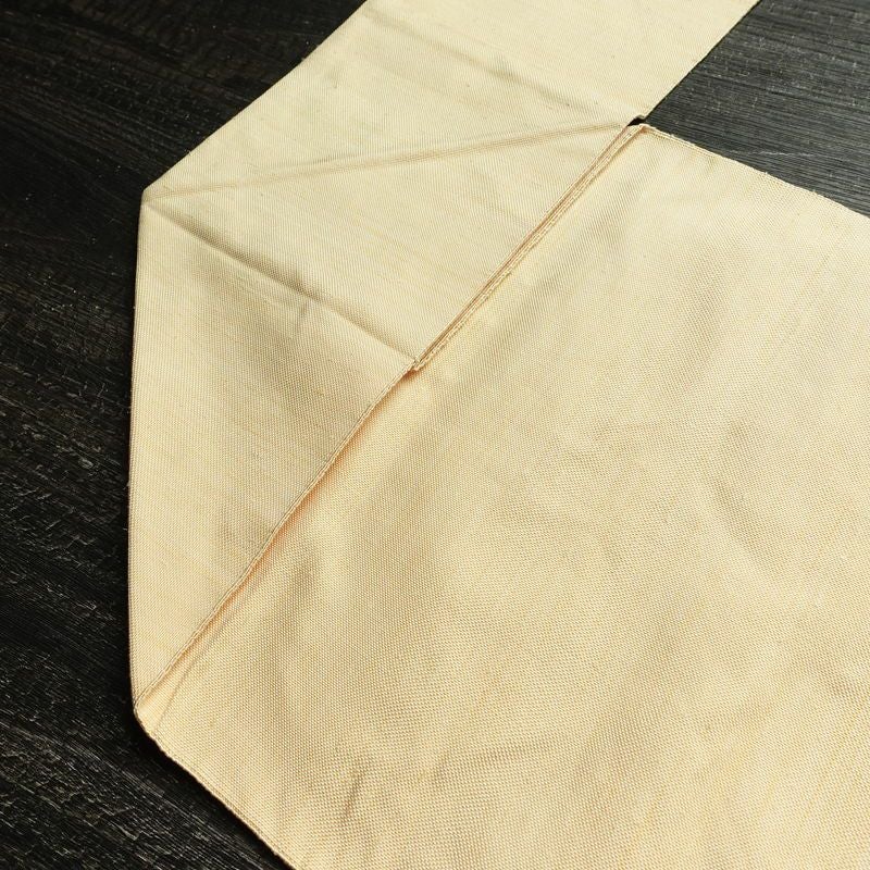 名古屋帯 太鼓柄 良品 正絹 幾何学柄・抽象柄 名古屋仕立て なごや帯 リサイクル帯 帯 モダン クリーム_画像18