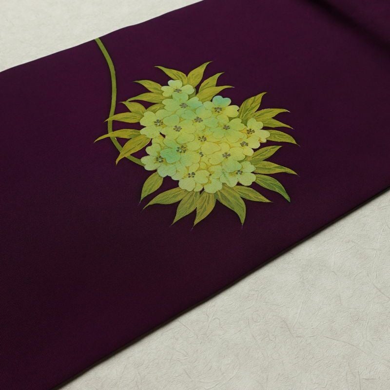 名古屋帯 太鼓柄 正絹 花柄 名古屋仕立て なごや帯 リサイクル帯 帯 シンプル 紫・藤色_画像12