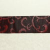 名古屋帯 六通柄 良品 正絹 木の葉・植物柄 名古屋仕立て なごや帯 リサイクル帯 帯 小豆・エンジ_画像14