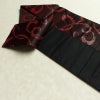 名古屋帯 六通柄 良品 正絹 木の葉・植物柄 名古屋仕立て なごや帯 リサイクル帯 帯 小豆・エンジ_画像21