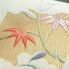 名古屋帯 太鼓柄 良品 正絹 木の葉・植物柄 名古屋仕立て なごや帯 リサイクル帯 帯 刺繍 箔 青・紺_画像5