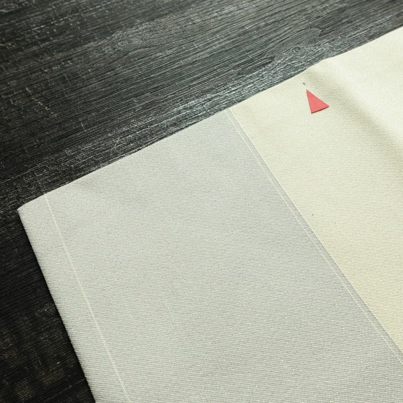 名古屋帯 太鼓柄 良品 正絹 木の葉・植物柄 名古屋仕立て なごや帯 リサイクル帯 帯 刺繍 箔 青・紺_画像9