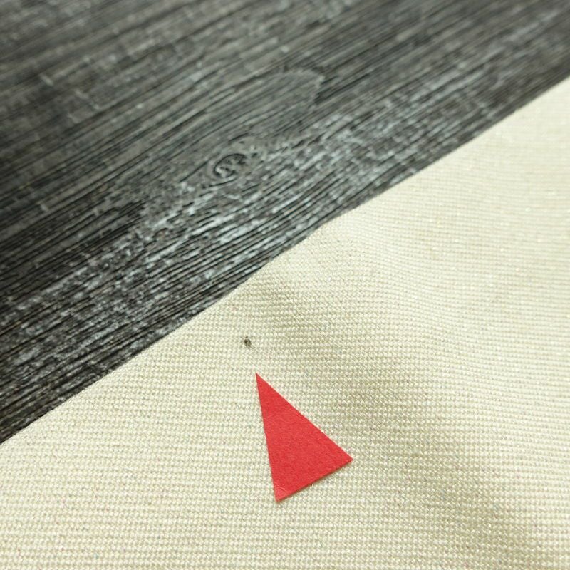 名古屋帯 太鼓柄 良品 正絹 木の葉・植物柄 名古屋仕立て なごや帯 リサイクル帯 帯 刺繍 箔 青・紺_画像10