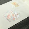 名古屋帯 太鼓柄 良品 正絹 木の葉・植物柄 名古屋仕立て なごや帯 リサイクル帯 帯 刺繍 箔 青・紺_画像13
