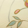名古屋帯 太鼓柄 良品 正絹 花柄 名古屋仕立て なごや帯 リサイクル帯 帯 刺繍 シンプル ベージュ_画像4