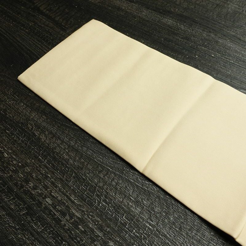 名古屋帯 太鼓柄 良品 正絹 花柄 名古屋仕立て なごや帯 リサイクル帯 帯 刺繍 シンプル ベージュ_画像14